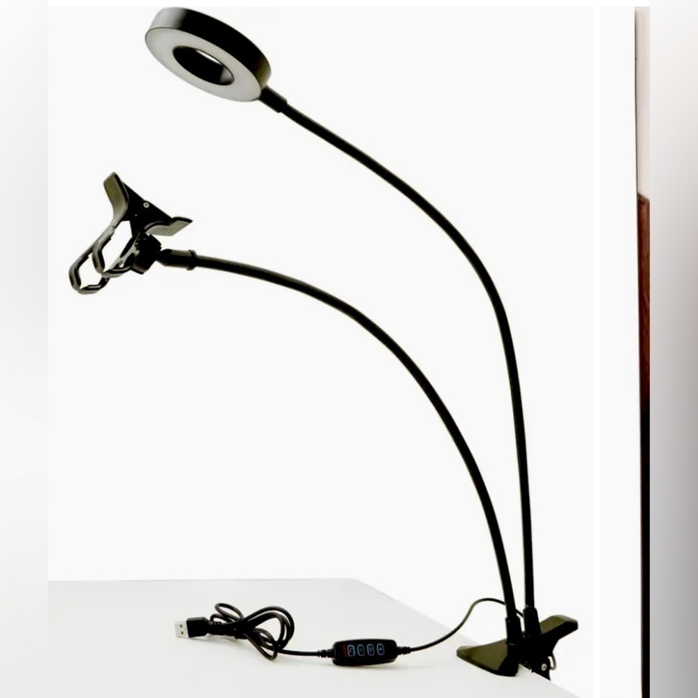 Live Streaming Kit Phone Holder plus light USB powered fits all phones